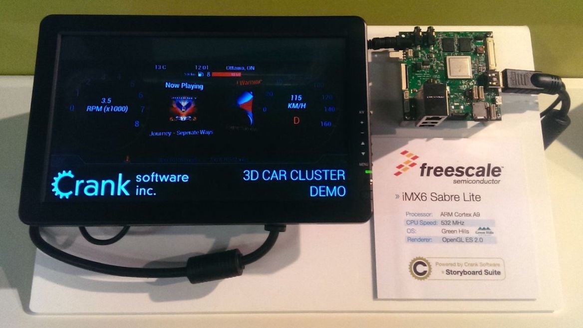 Freescale, GreenHills running Crank Software