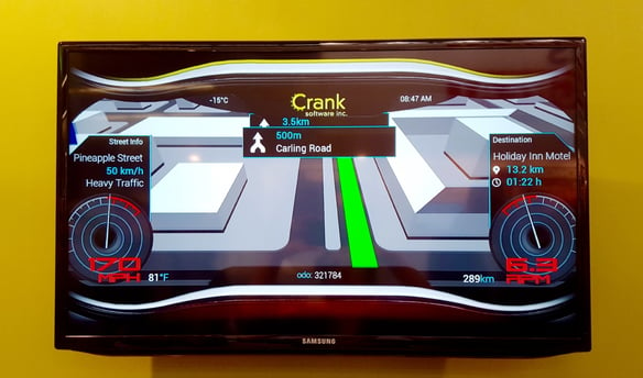 Storyboard Suite dual display running on Texas Instrument's Jacinto 6 on QNX