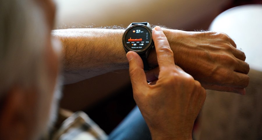 Person using a smartwatch