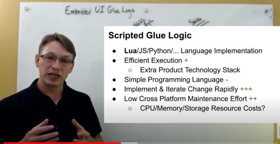 Scripted glue logic with Crank Storyboard and Lua and embedded GUIs